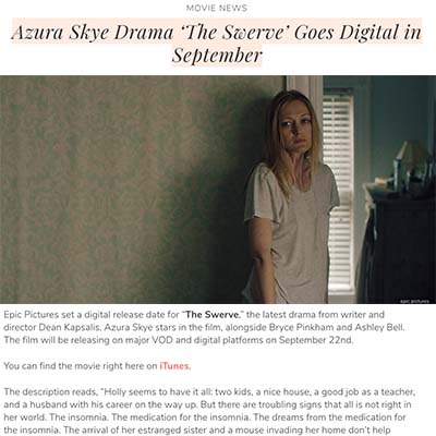 Azura Skye Drama ‘The Swerve’ Goes Digital in September